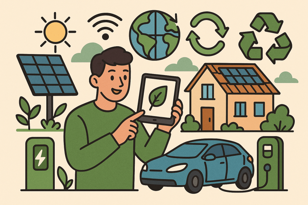 How technology supports sustainable living practices
